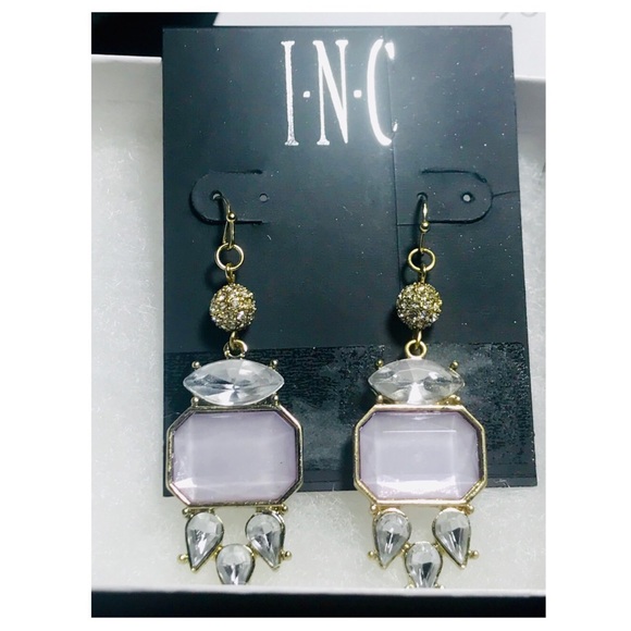 INC International Concepts Jewelry - 👛 NWT INC Gold-Tone Lavender Stone Drop Earrings
